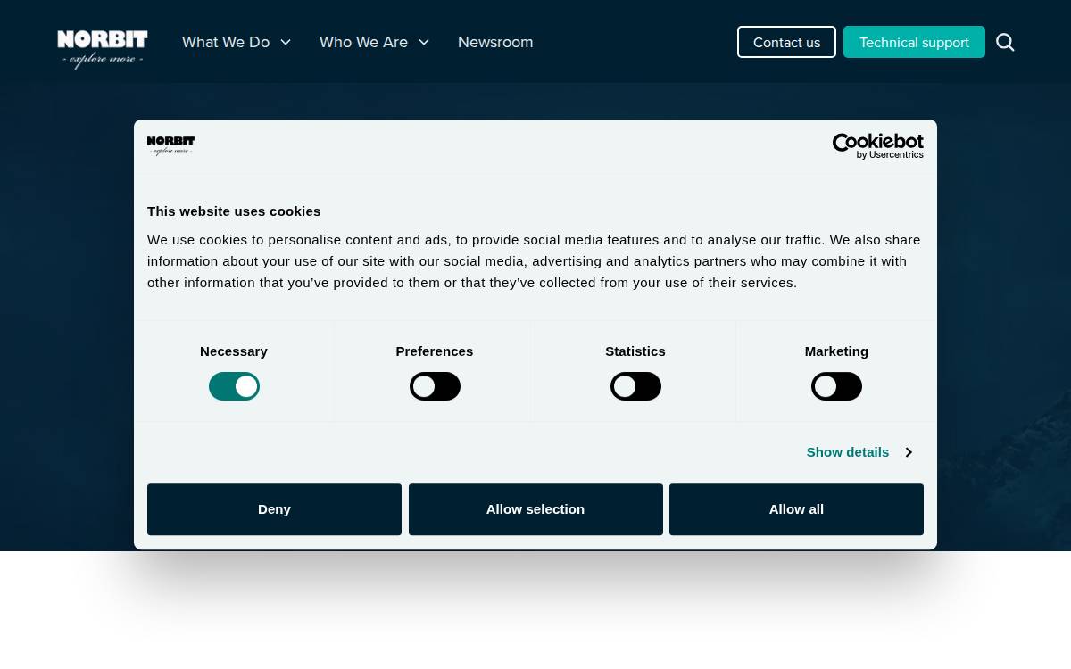 Norbit website preview