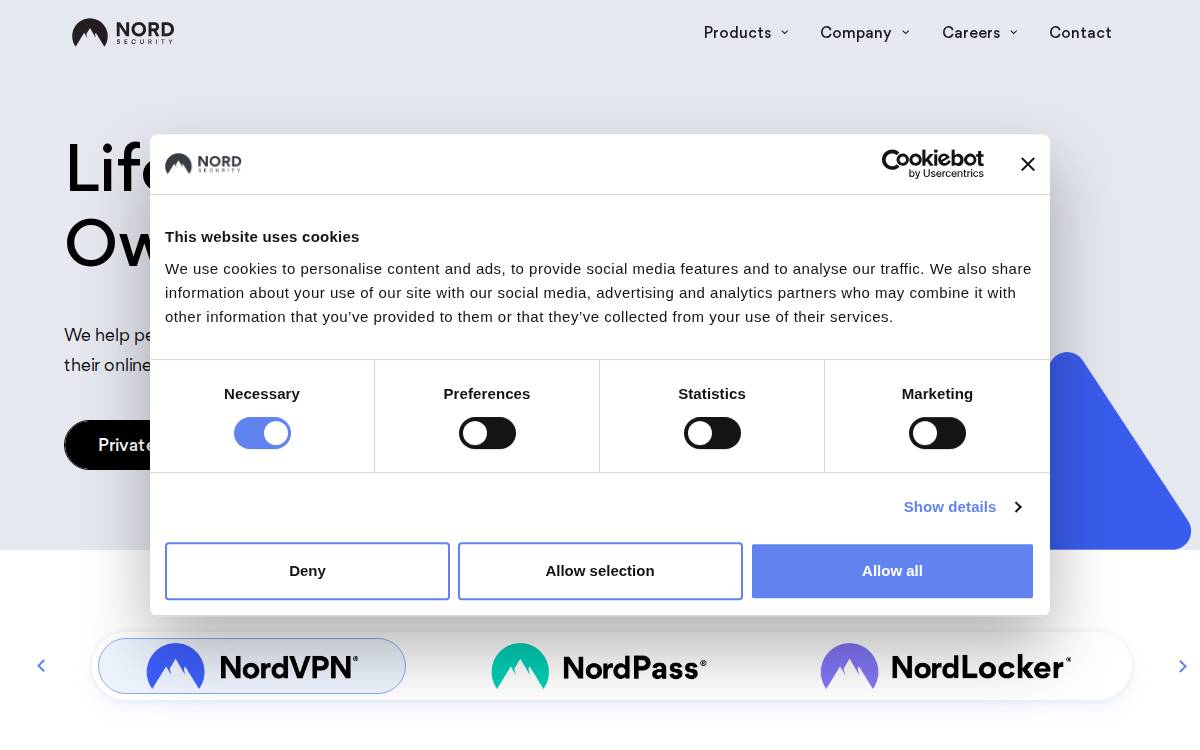 Nord Security website preview