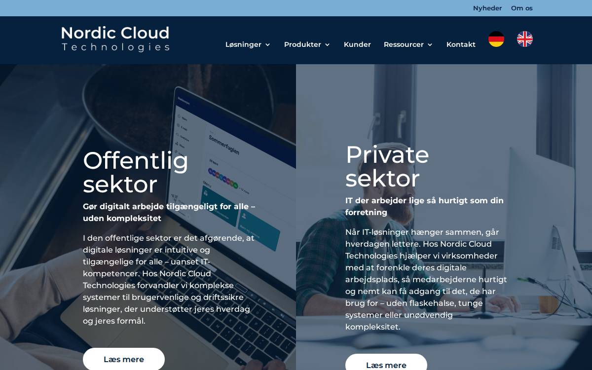 Nordic Cloud Technologies website preview