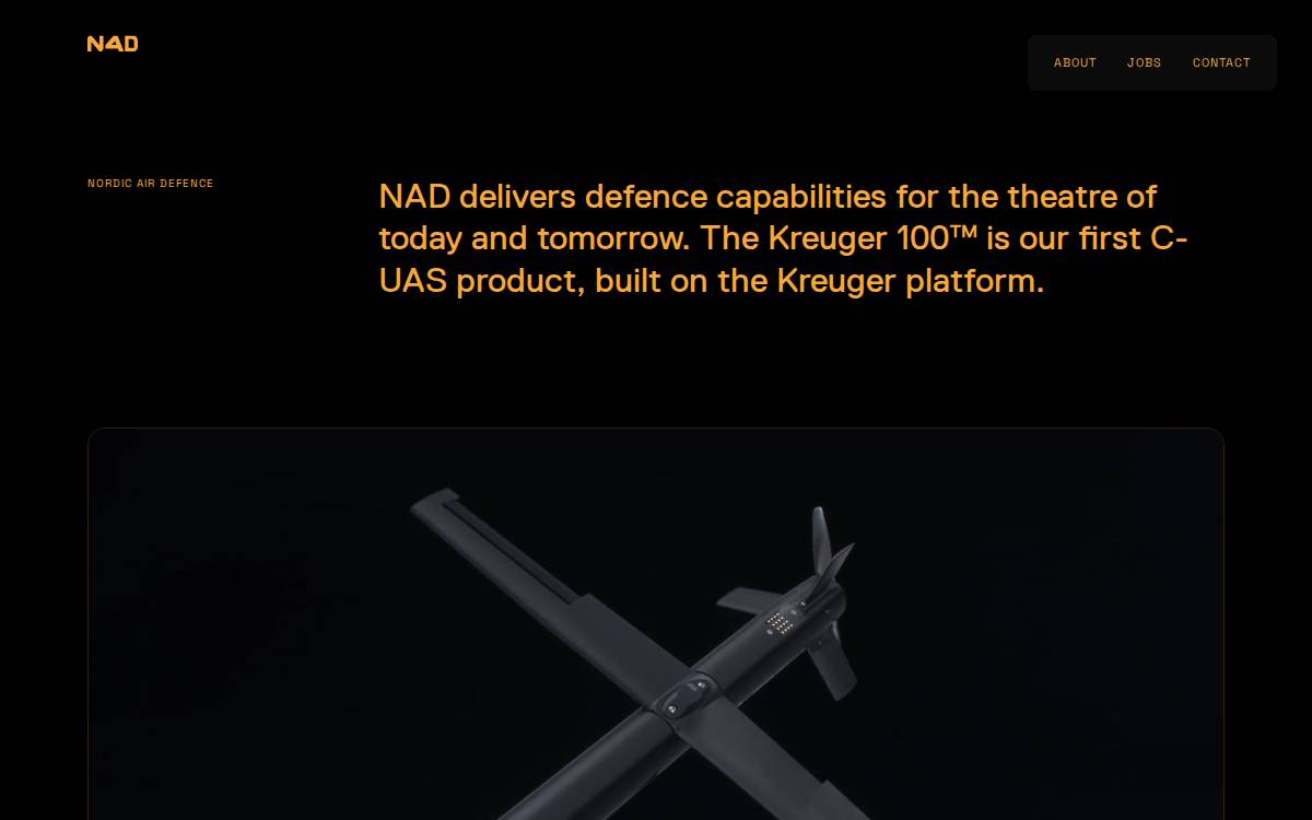 Nordic Air Defence website preview