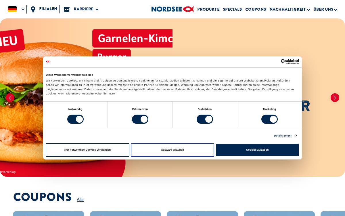Nordsee website preview