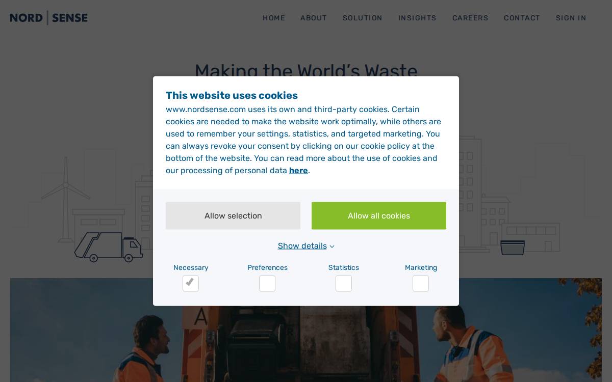 Nordsense website preview