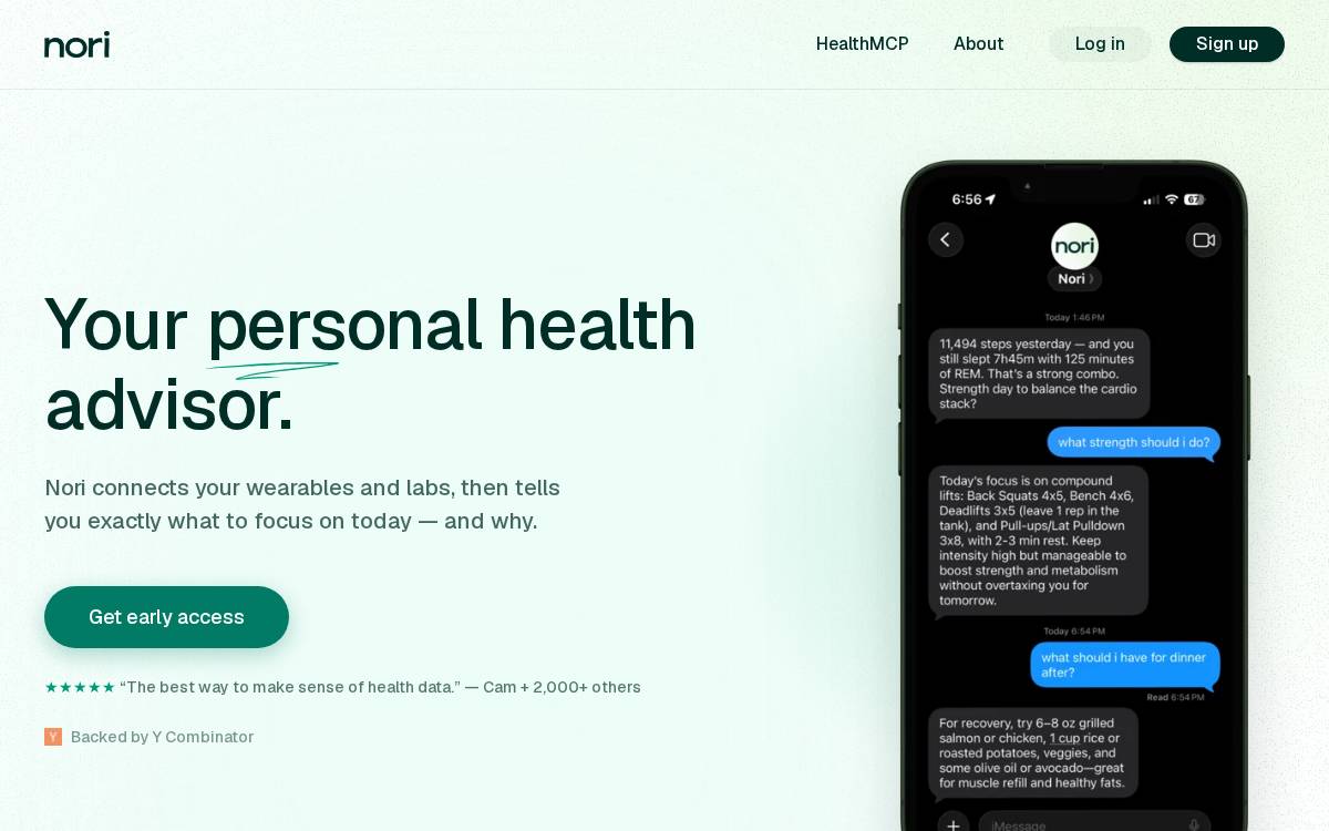 Nori website preview