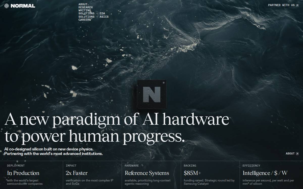 Normal Computing website preview
