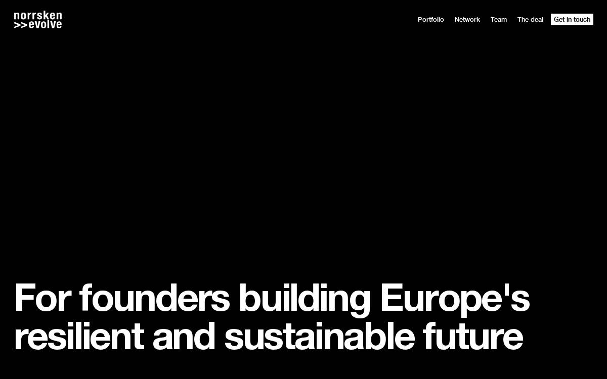Norrsken Evolve website preview