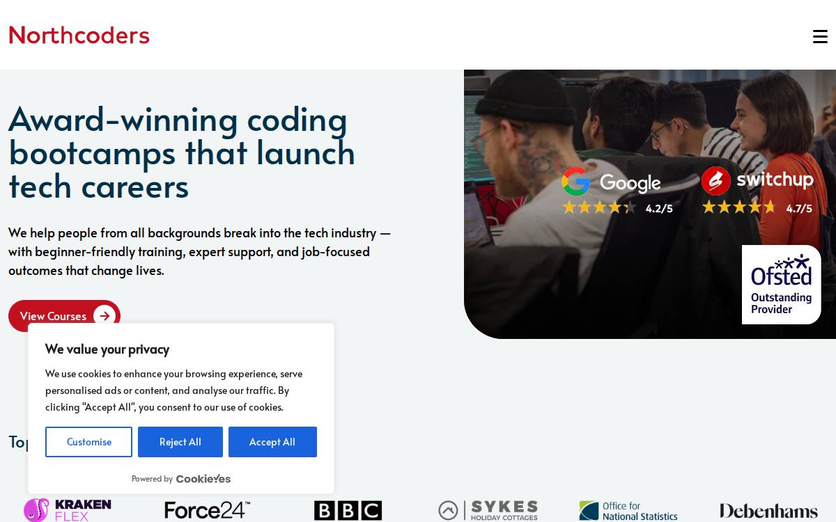 Northcoders website preview