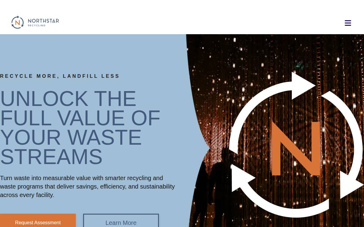 Northstar Recycling Company website preview