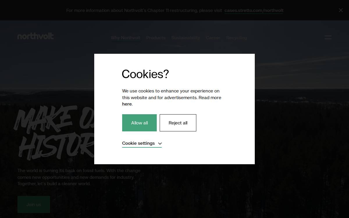 North Volt website preview