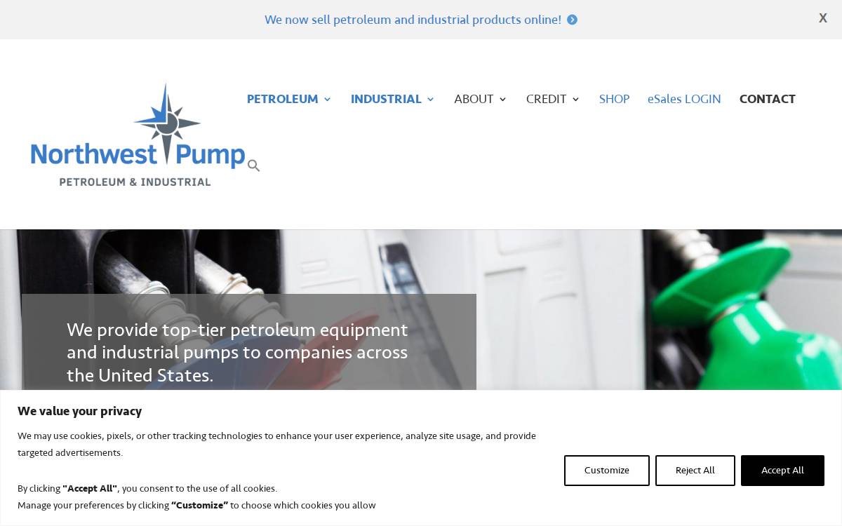 Northwest Pump website preview