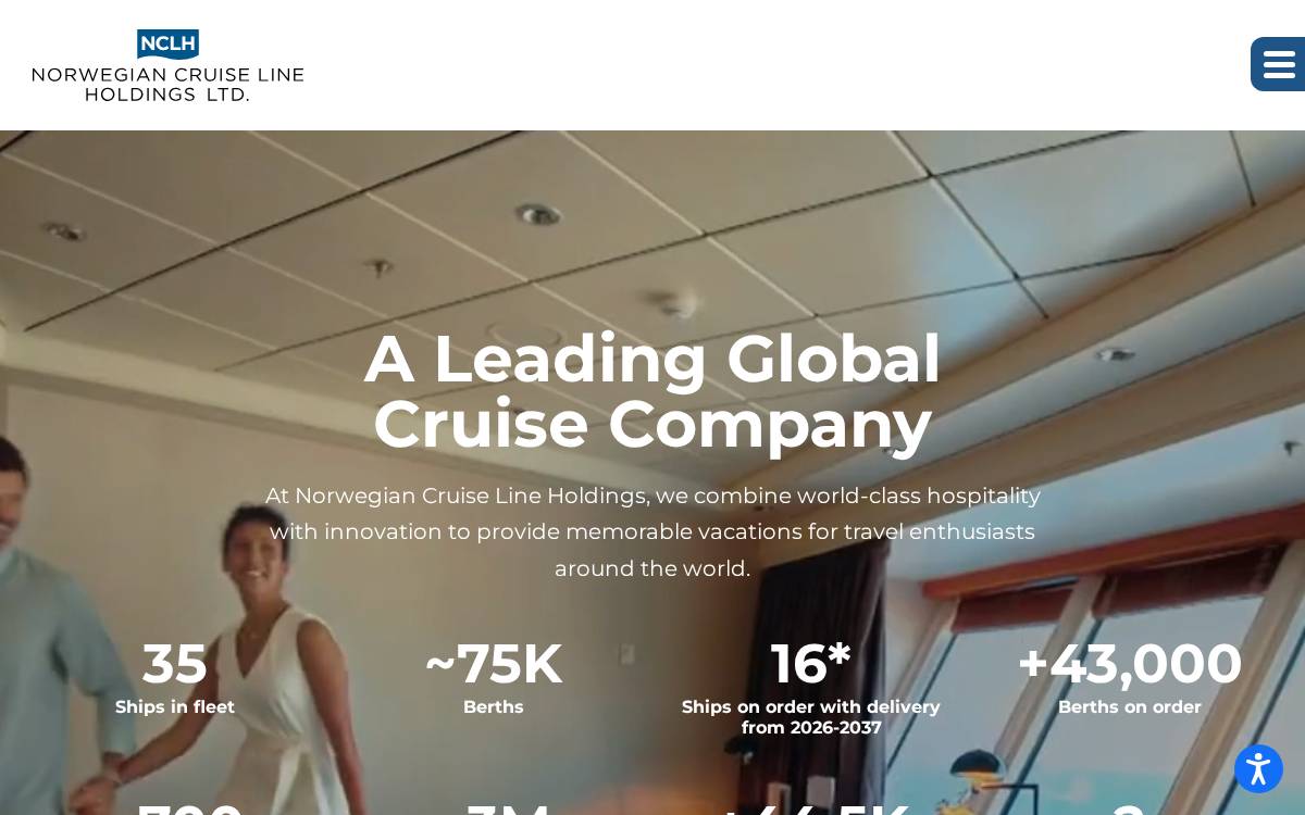 Norwegian Cruise Line Holdings website preview