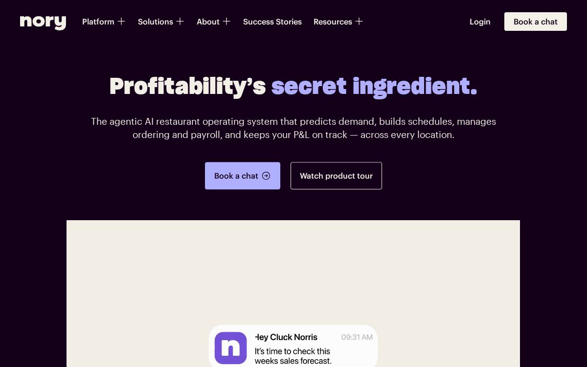 Nory website preview