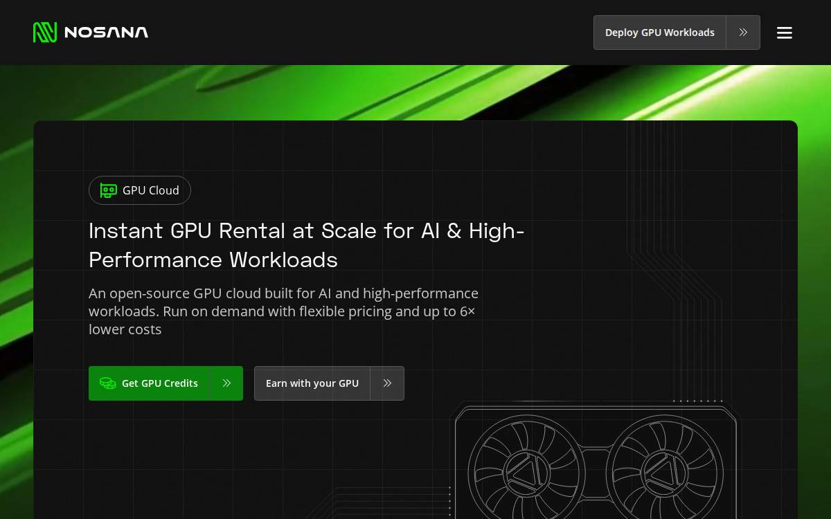 Nosana website preview