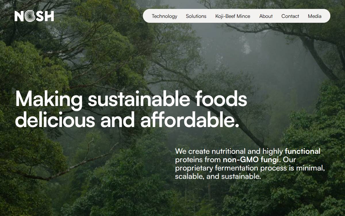 Nosh Bio website preview