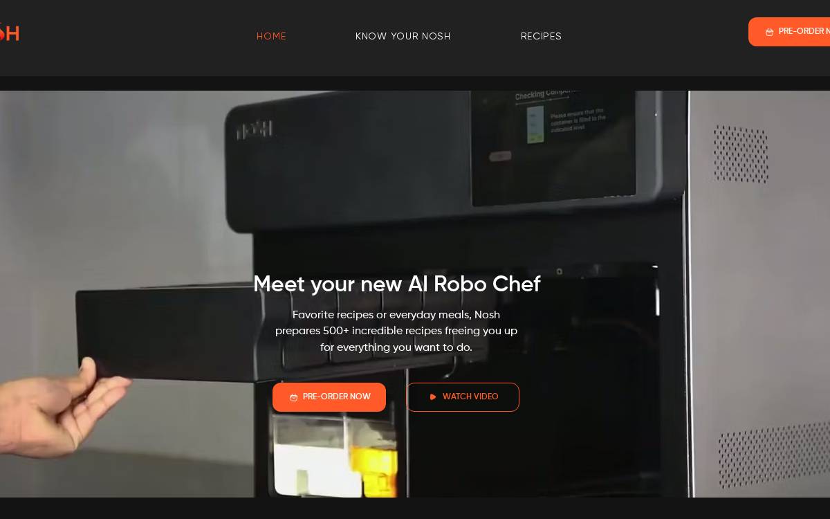 Nosh website preview