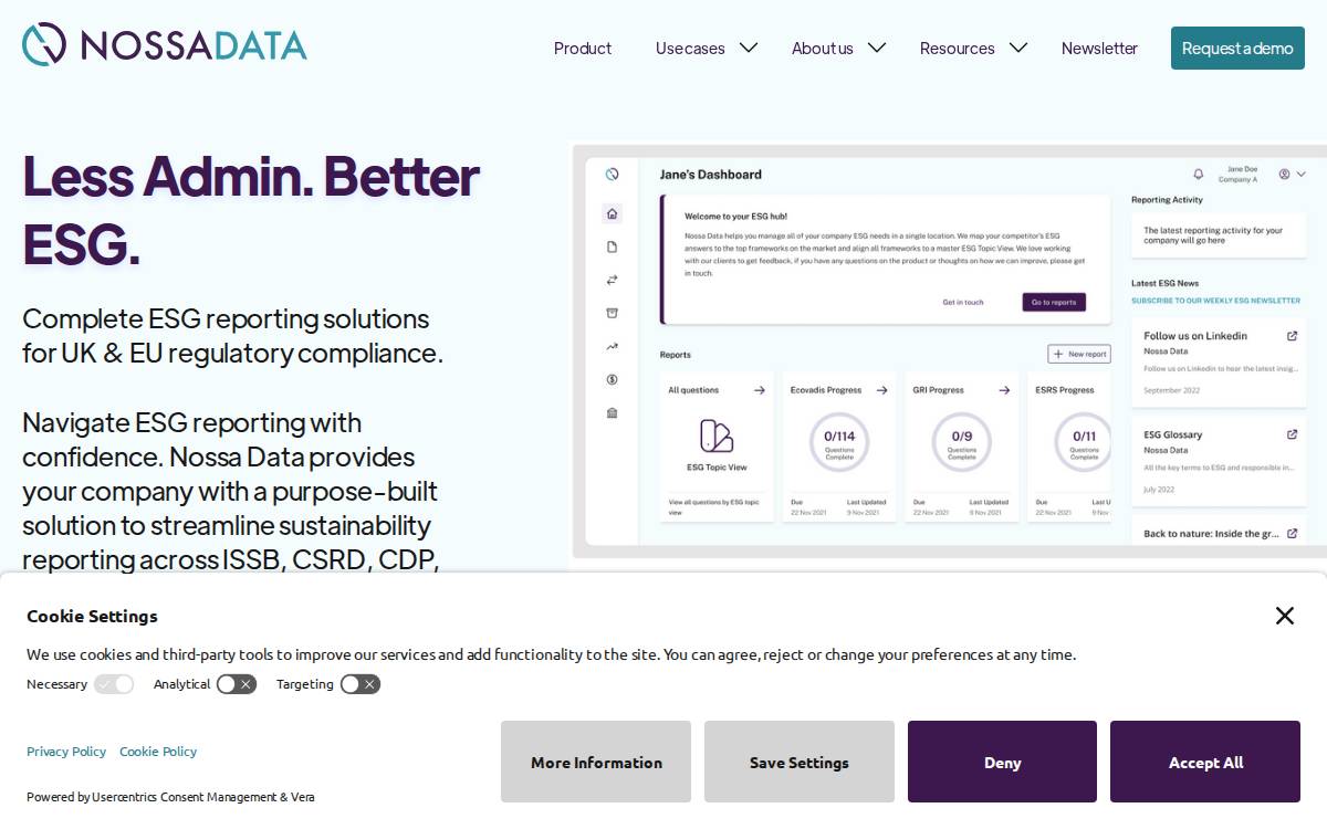 Nossa Data website preview