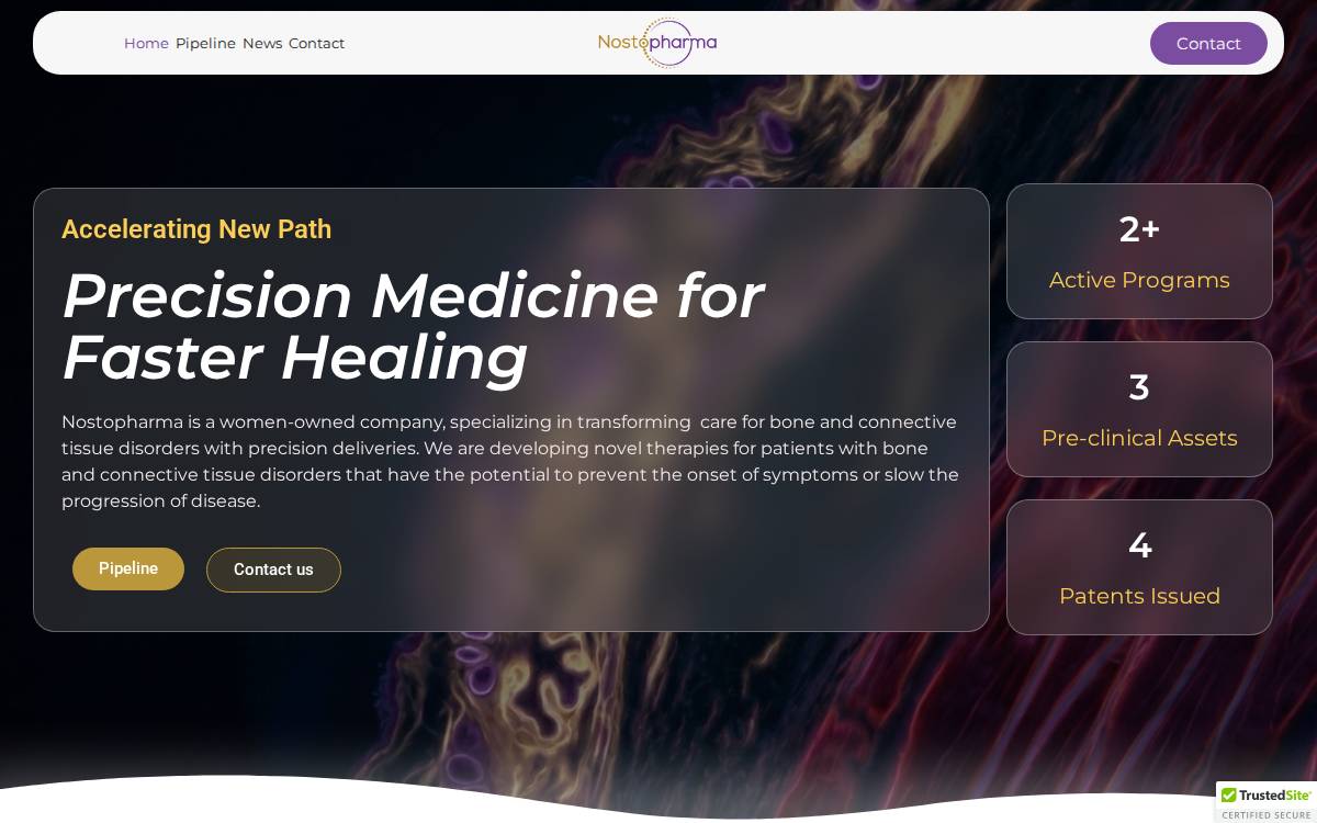 Nostopharma website preview