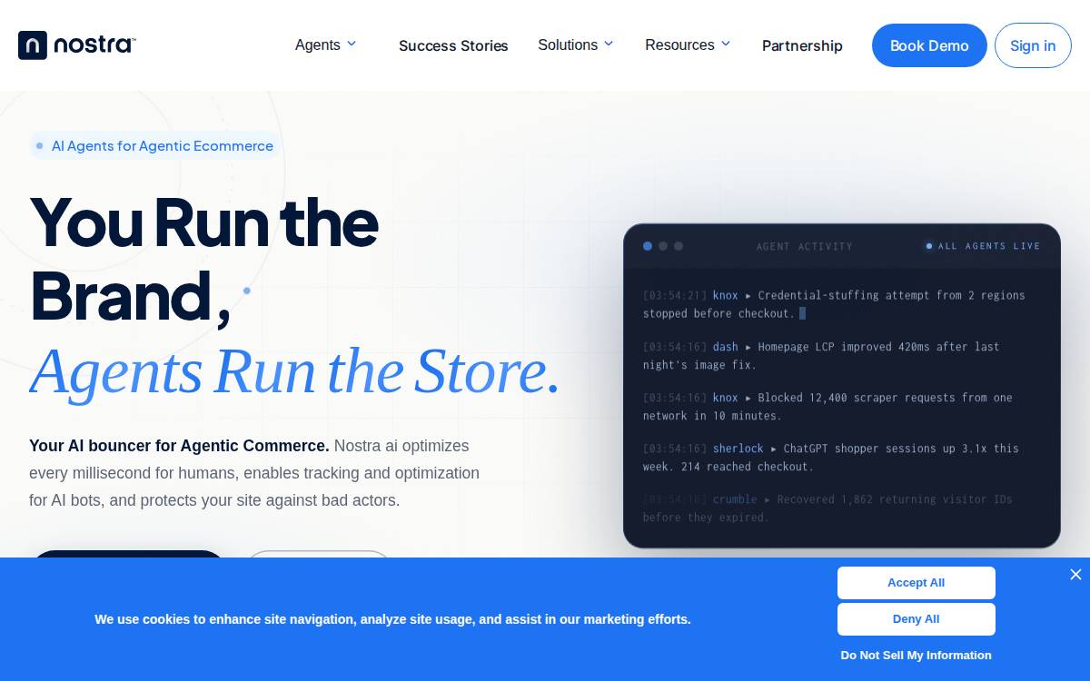 Nostra website preview