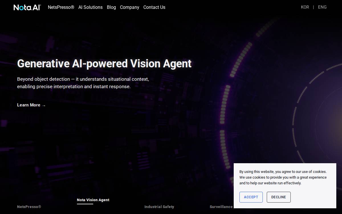 Nota AI Official Website website preview
