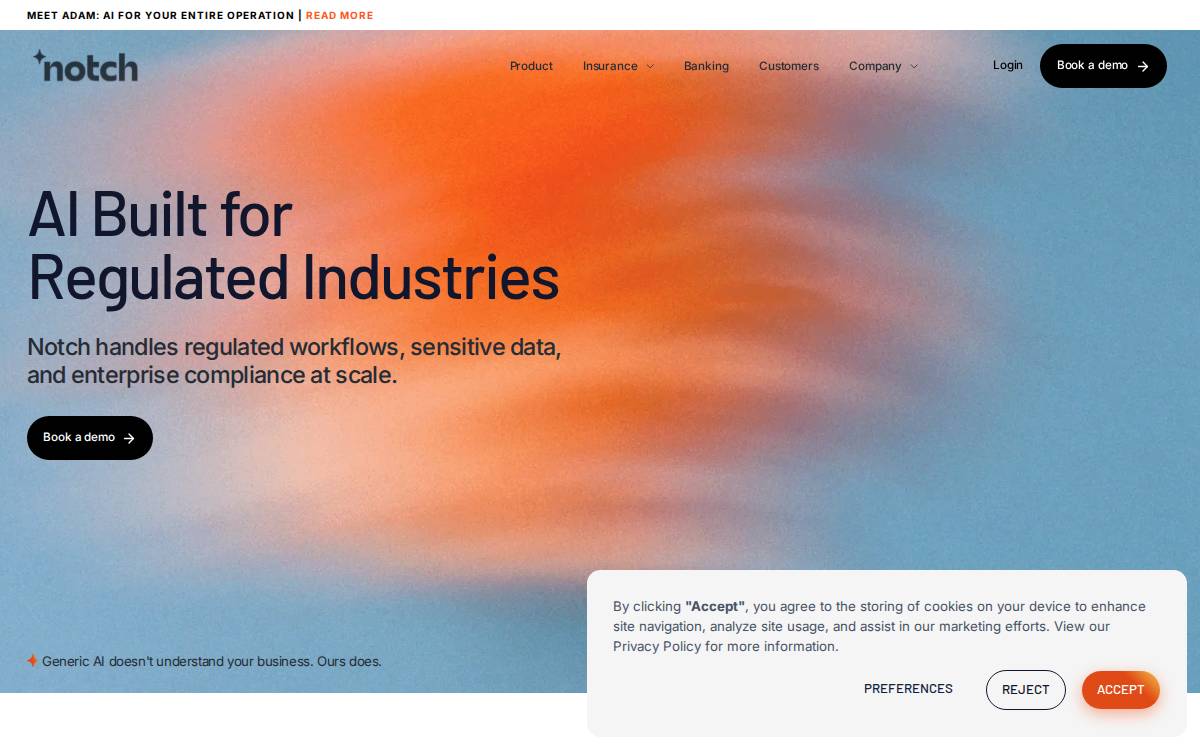 Notch website preview