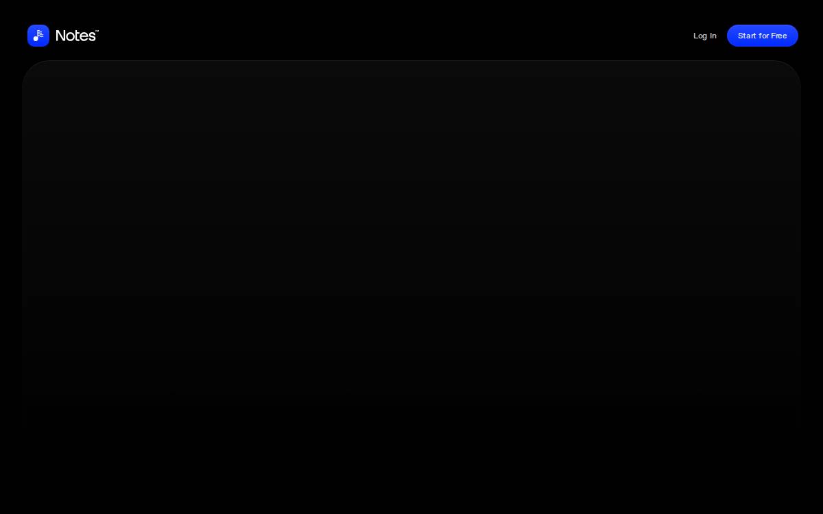 Notes website preview