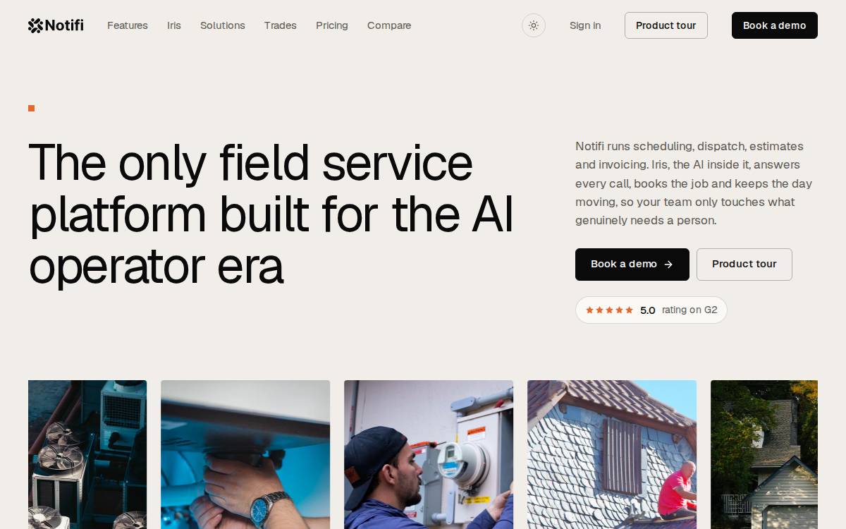 Notifi website preview