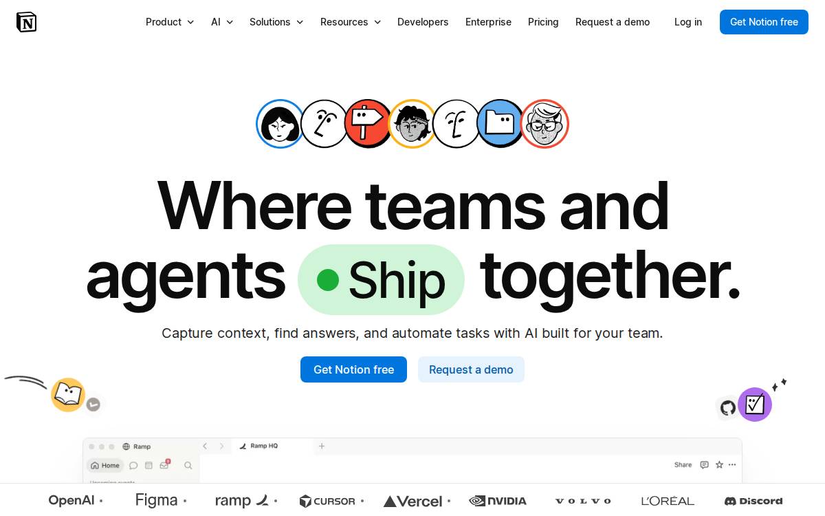 Notion website preview
