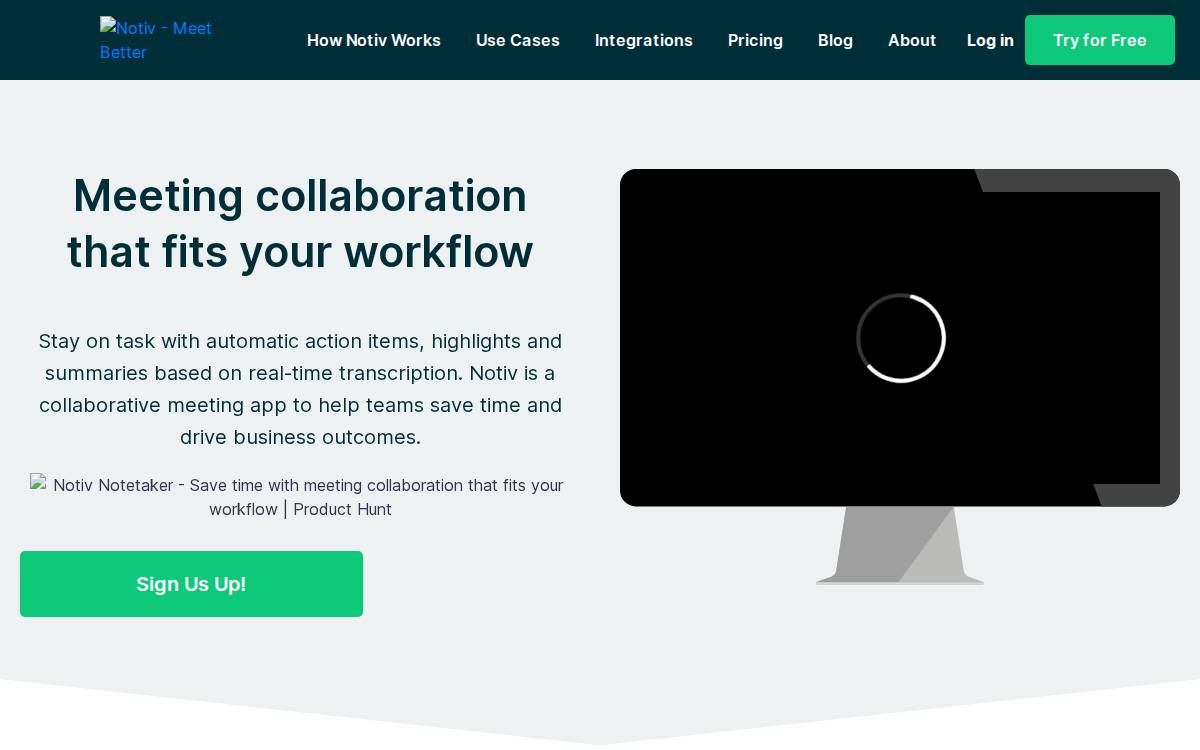 Notiv website preview