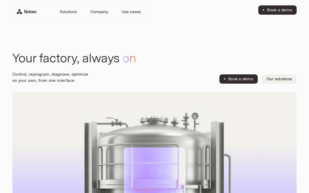 Notom website preview
