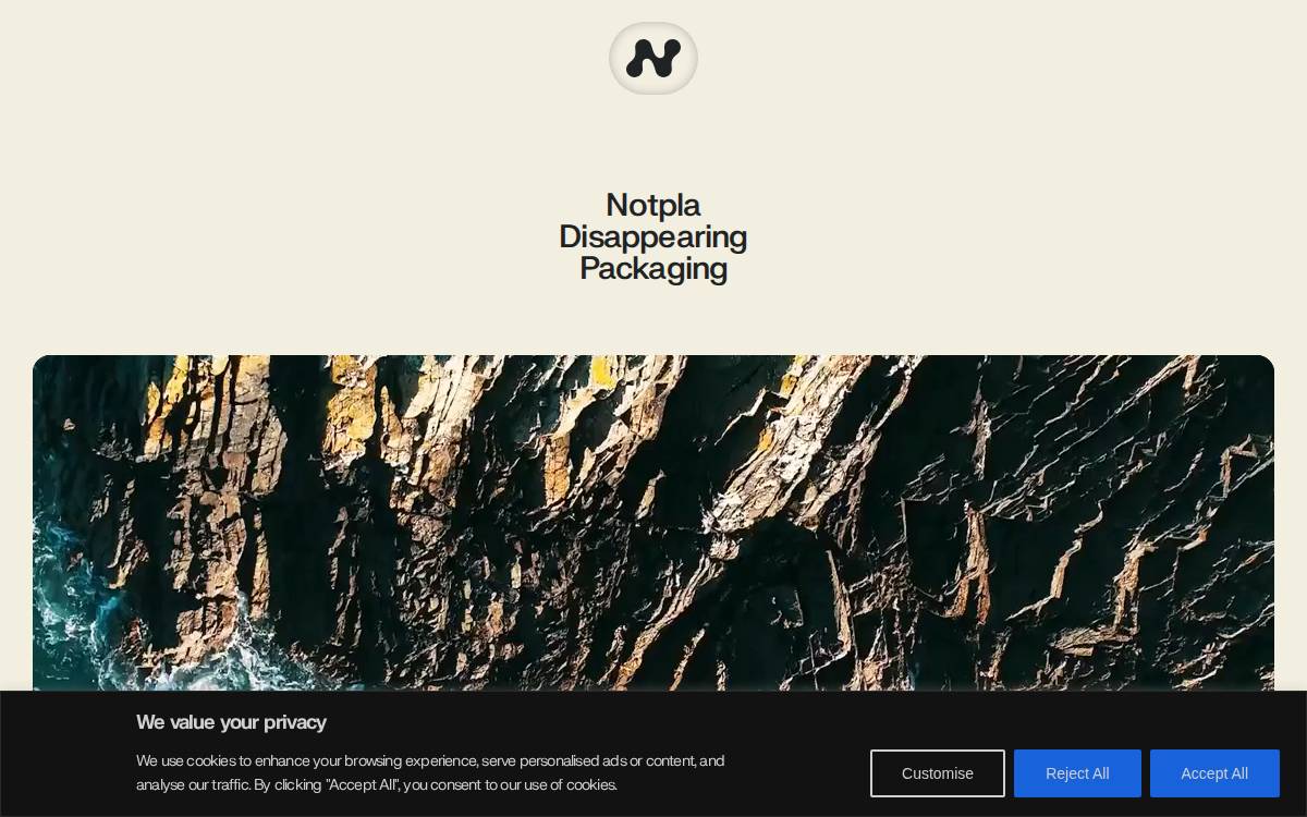 Notpla website preview