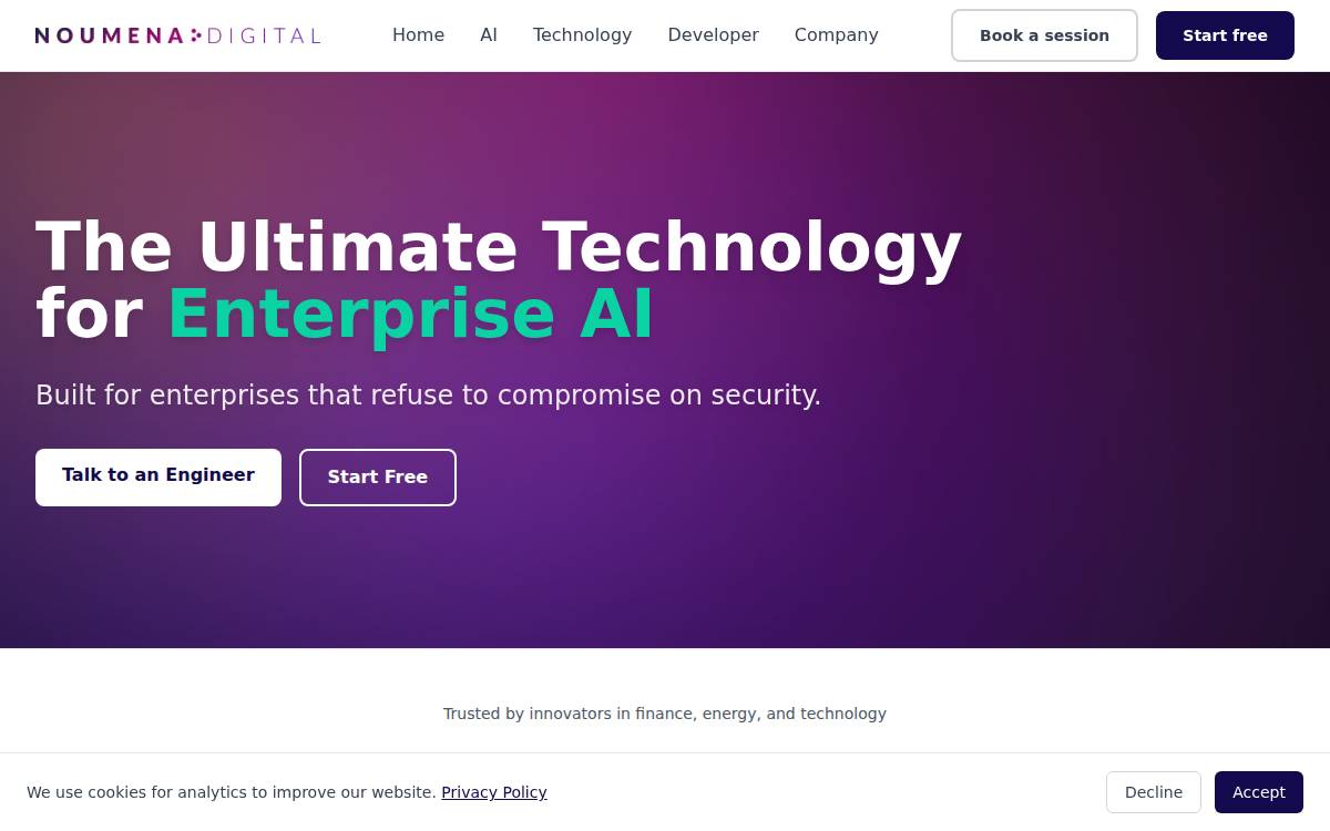 Noumena website preview