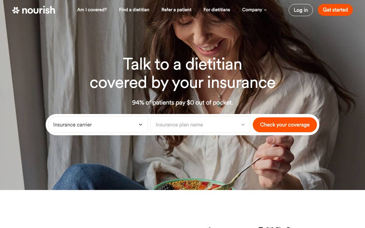 Nourish website preview