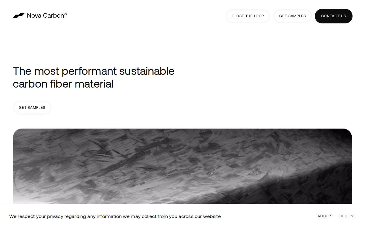 Nova Carbon website preview