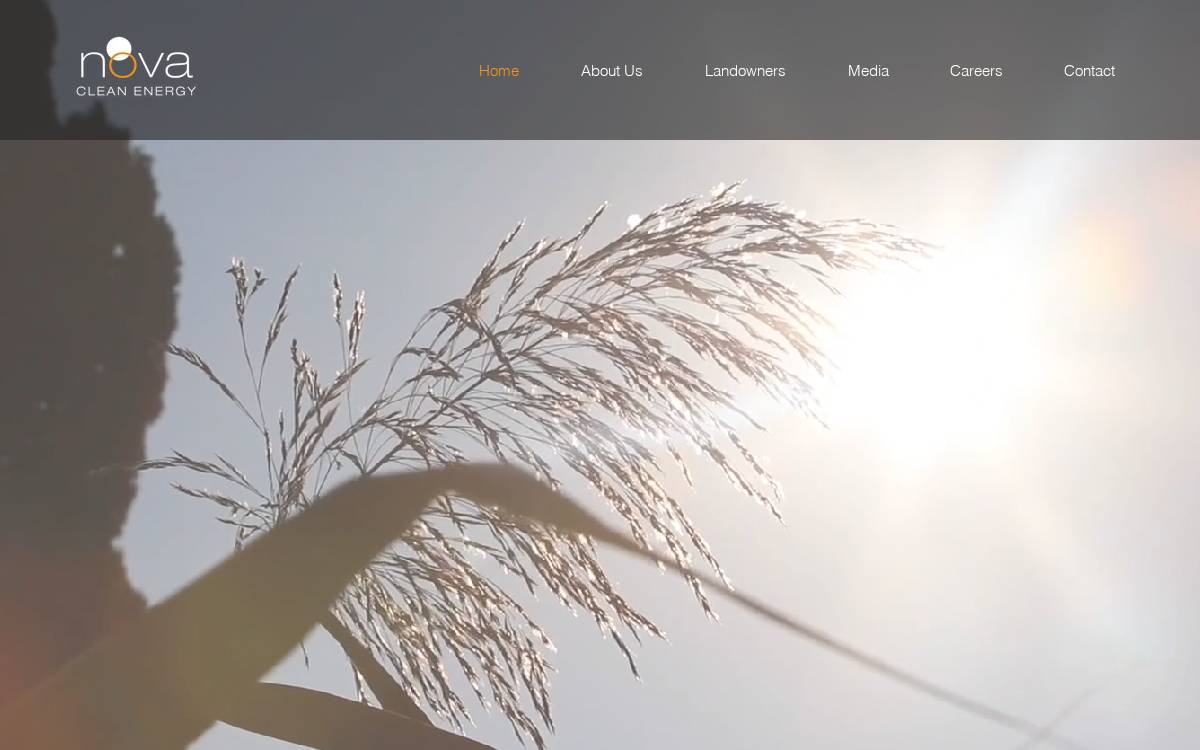 Nova Clean Energy website preview