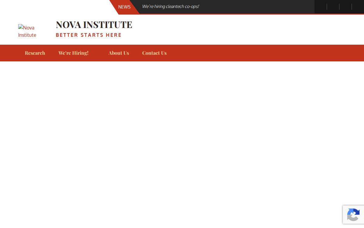 Nova Institute Inc. website preview