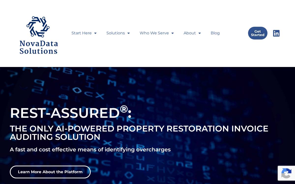 NovaData Solutions website preview