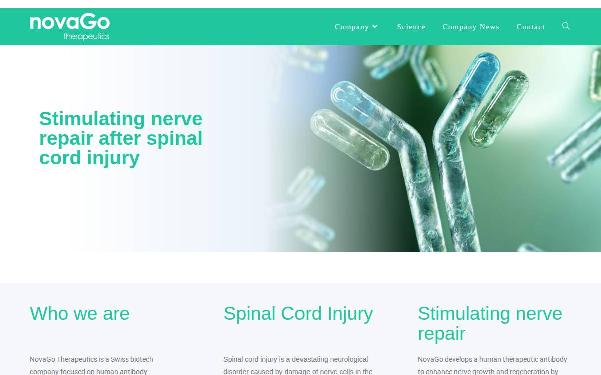 NovaGo Therapeutics website preview