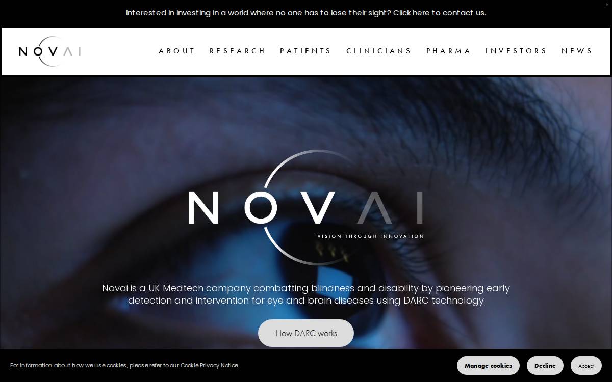 NOVAI website preview