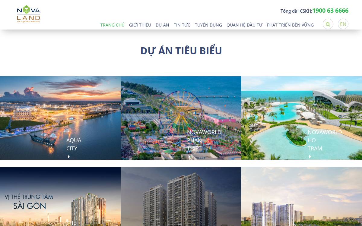 Novaland Group website preview
