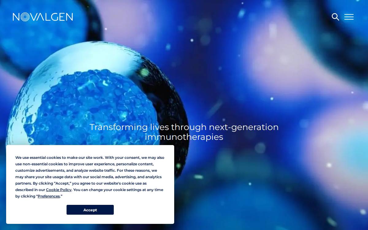 NovalGen website preview