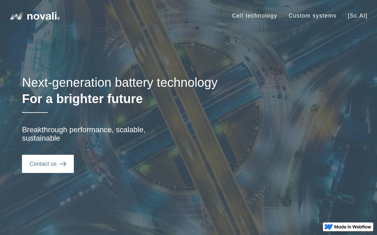 Novali website preview