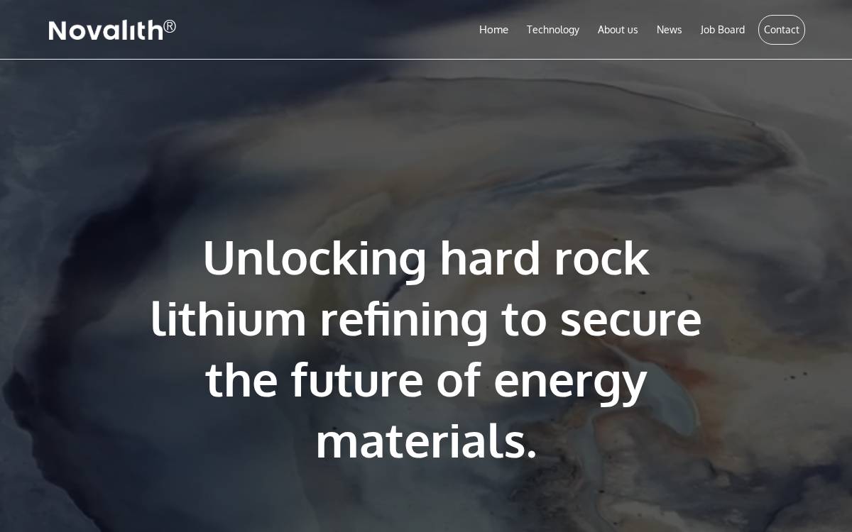 Novalith Technologies website preview