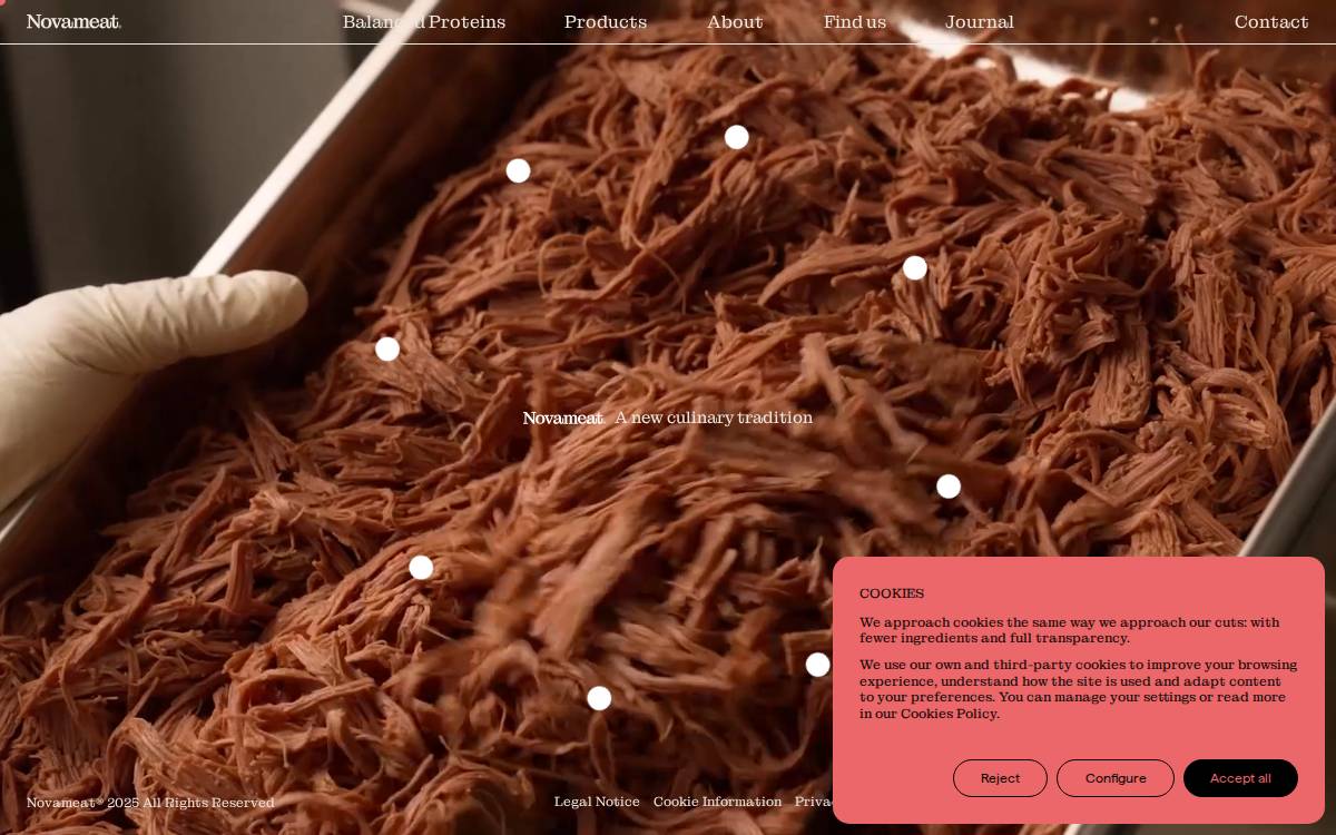 Novameat website preview