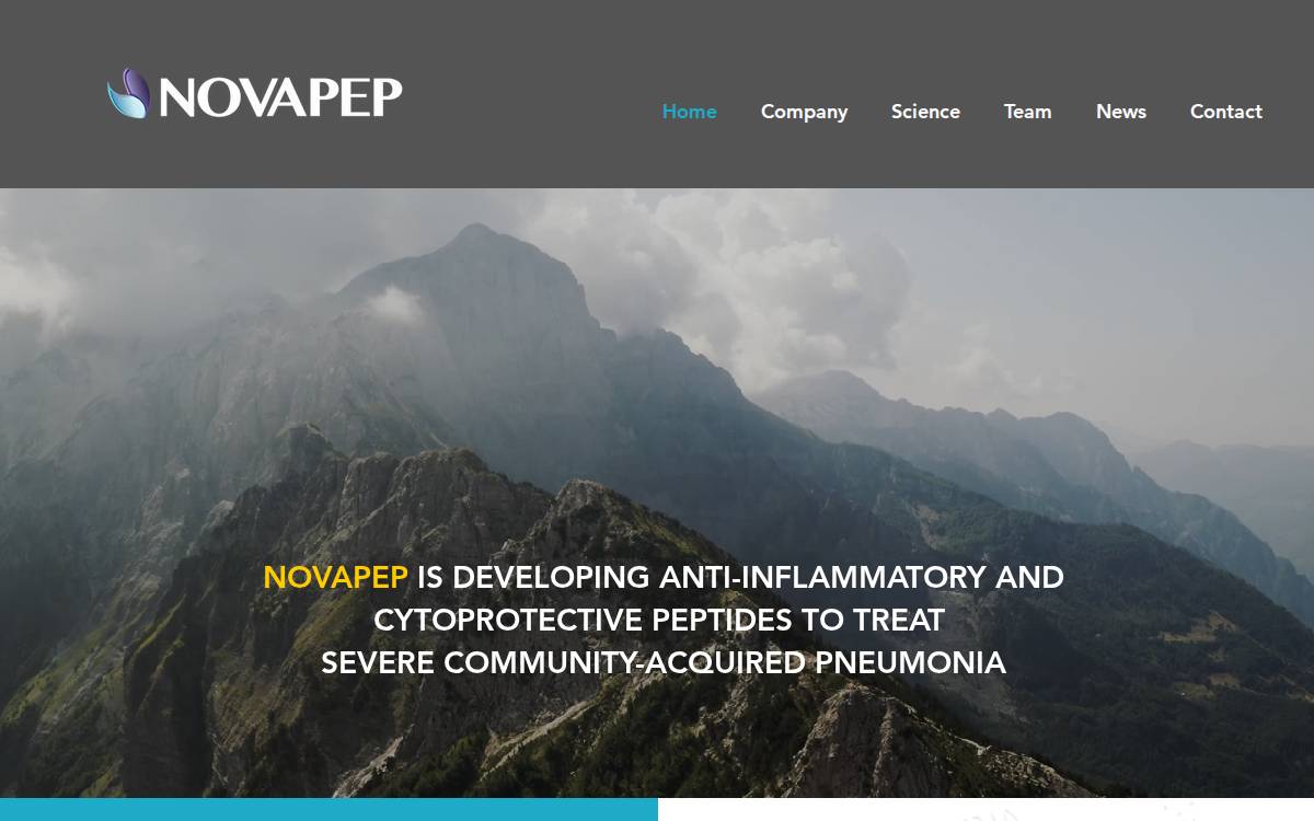 Novapep website preview