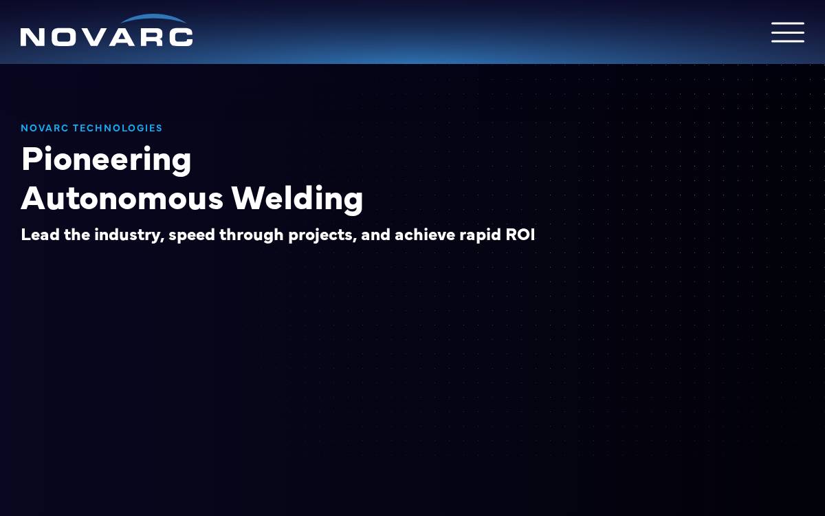 Novarc Technologies website preview