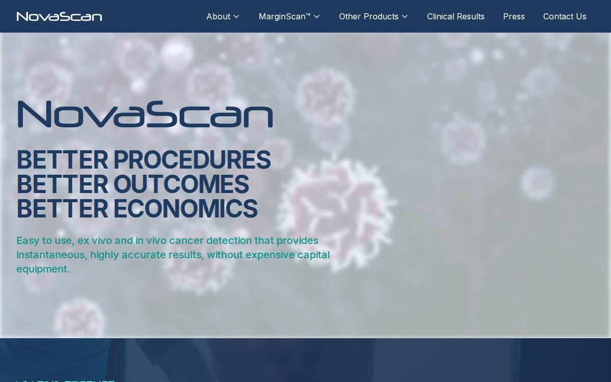 NovaScan website preview