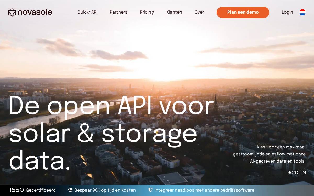 Novasole website preview