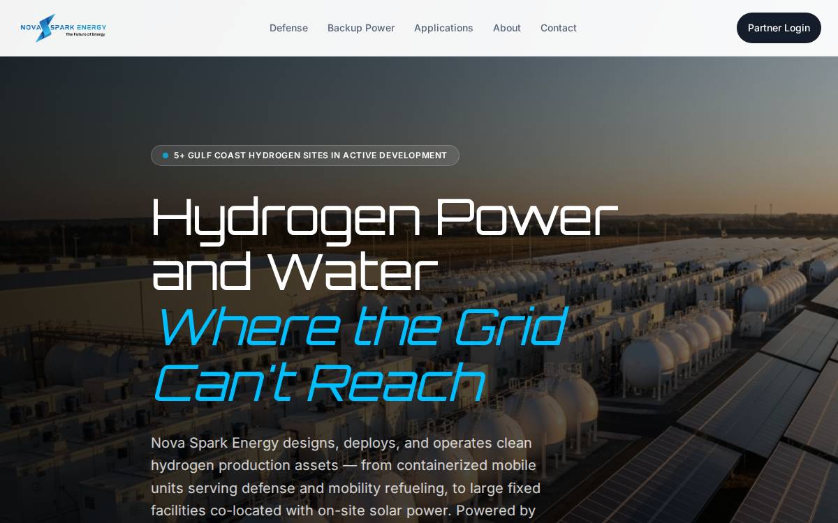 NovaSpark Energy Corp website preview