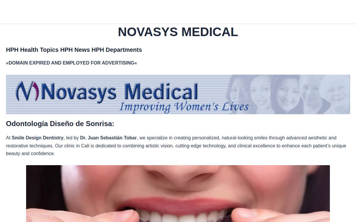Novasys Medical website preview