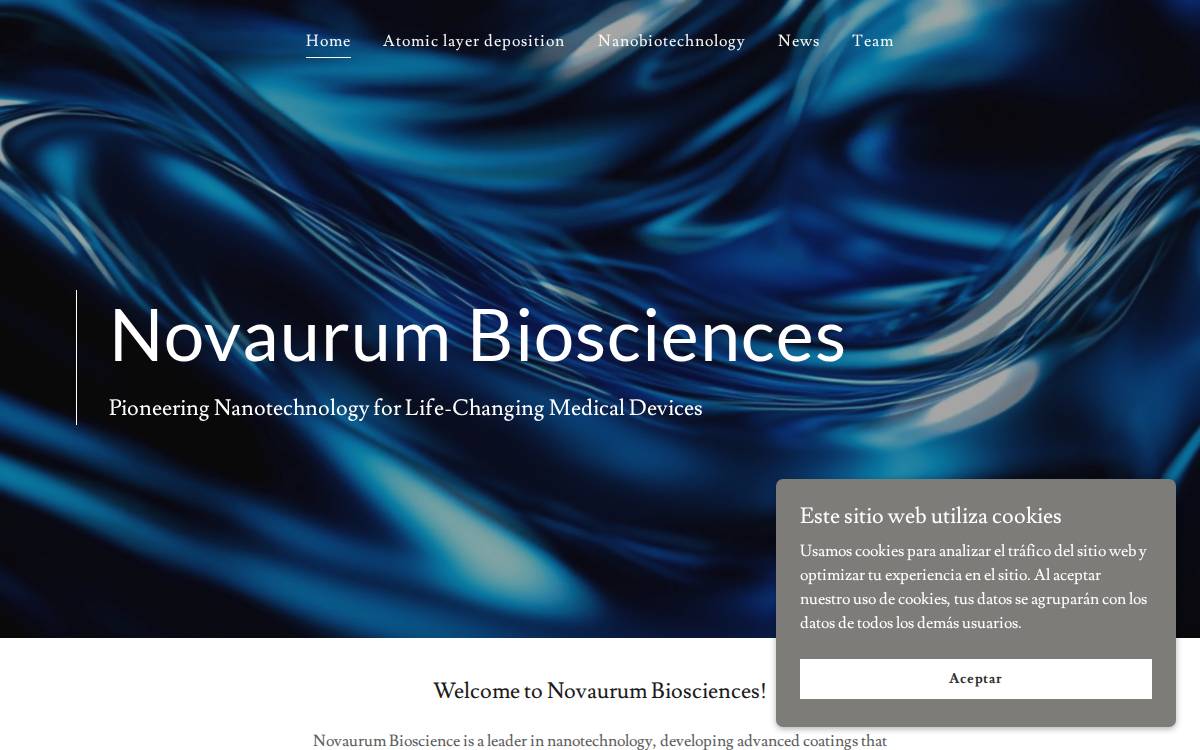 Novaurum Bioscience website preview